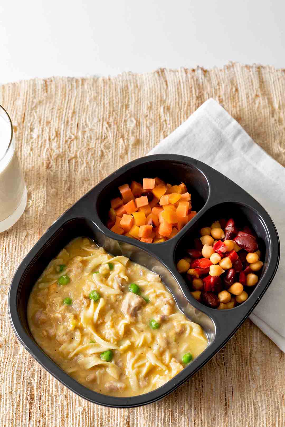 Chicken Noodle Casserole with Bean Blend & Three Seasons Blend